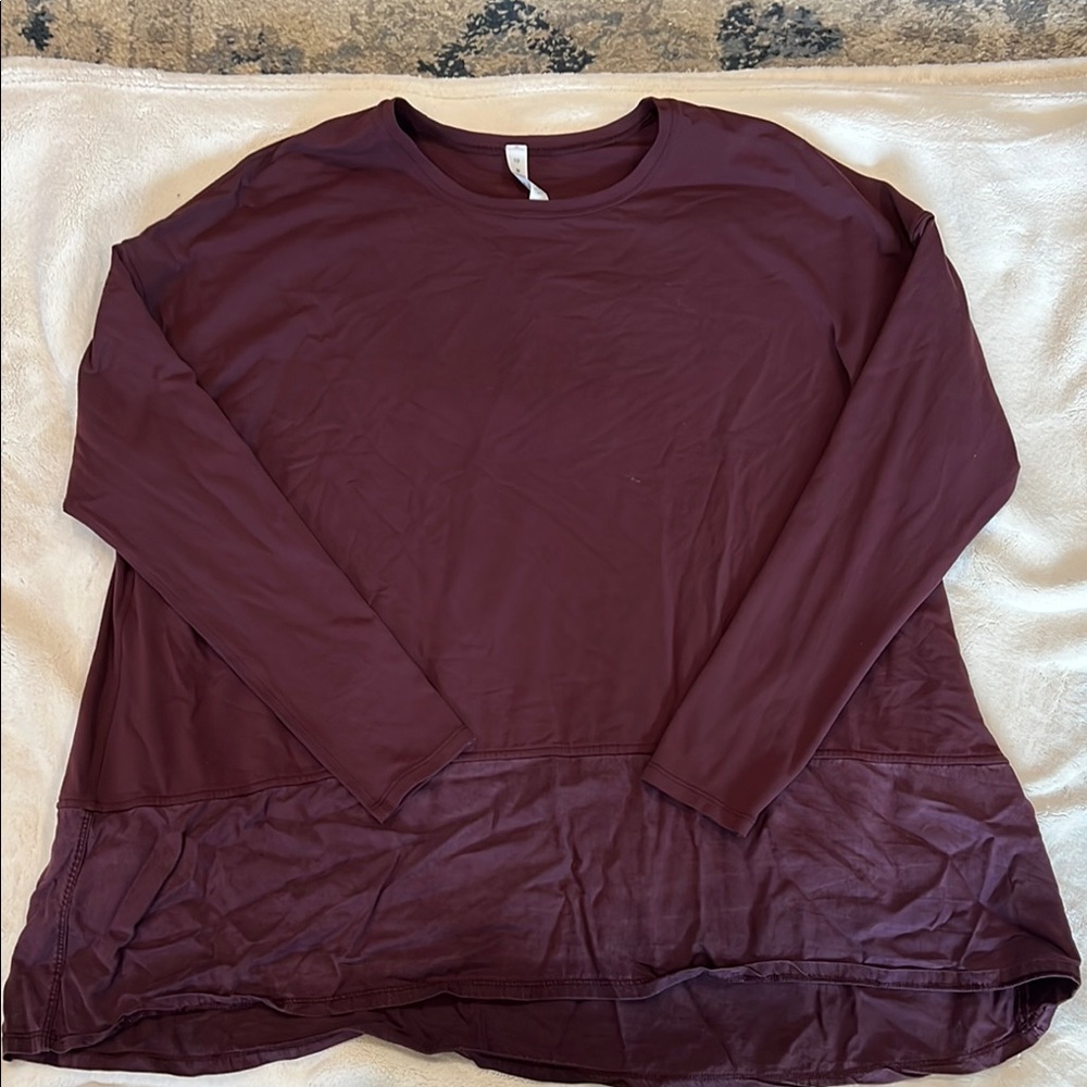Lululemon Athletica Maroon Long Sleeve Top